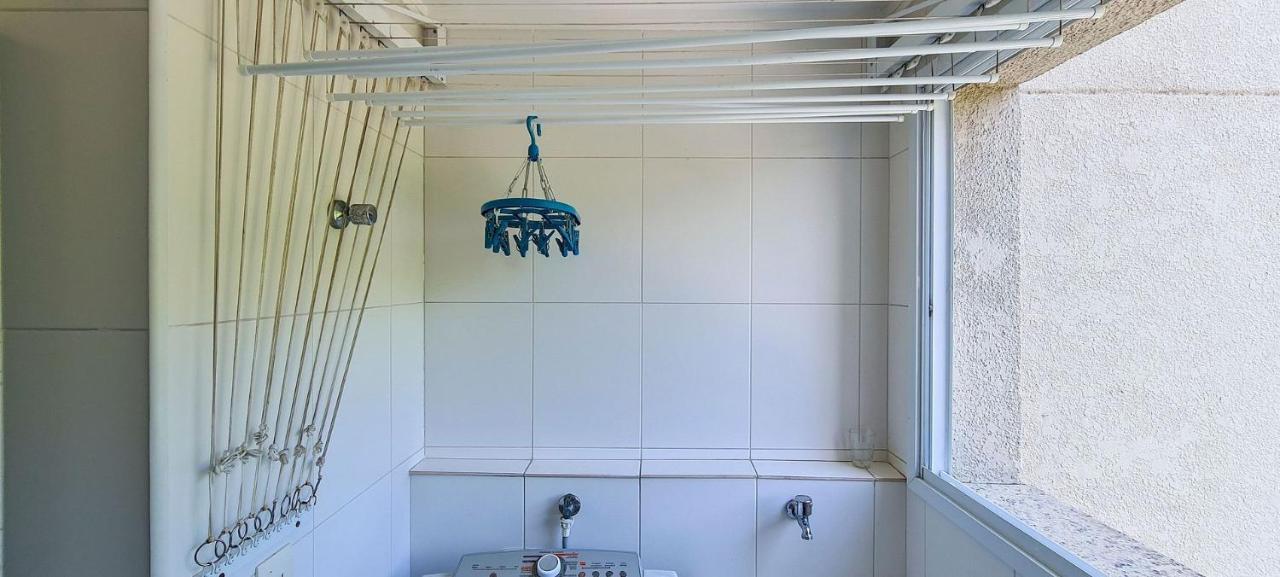 Apartamento Mirante Astúrias - varanda gourmet de frente para a praia da Astúrias no Guarujá Exterior foto