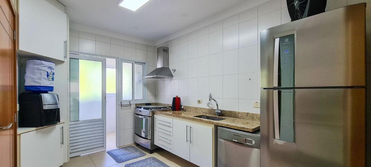 Apartamento Mirante Astúrias - varanda gourmet de frente para a praia da Astúrias no Guarujá Exterior foto
