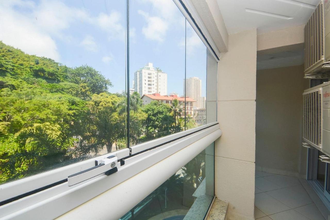 Apartamento Mirante Astúrias - varanda gourmet de frente para a praia da Astúrias no Guarujá Exterior foto